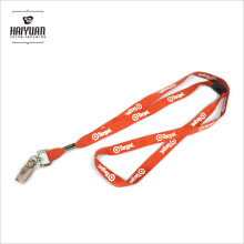 Günstigste flache Polyester-Lanyard mit Metallclip zum Treffen